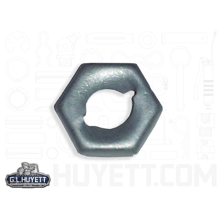A Raymond Tinnerman Self Threading Lock Nut, 3/8"-11/16, Spring Steel, Zinc Plated, .166 in Ht EFSTH-SR375011-598/B